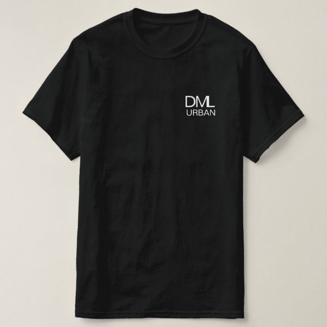 Camiseta DML URBAN Simple negra (Frente do Design)
