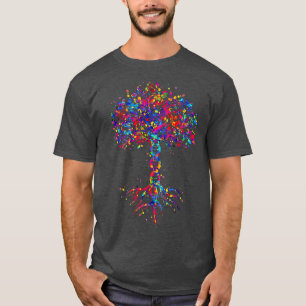 Camiseta DNA Árvore Vida Aquarela Genética Biologista Ciênc