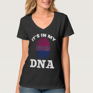 Camiseta Dna Bi Orgulho Bissexual Igualdade de Impressão Di