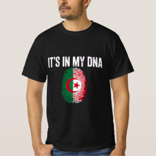 Camiseta DNA da Argélia - Impressão Digital da Ban