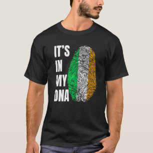 Camiseta DNA de Impressão Digital Biometria Bandeira Irland