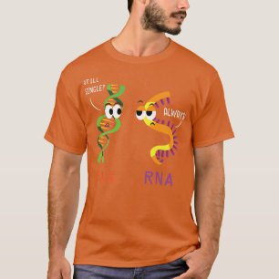 Camiseta DNA Solteiro Sempre RNA Engraçado Biologia Científ