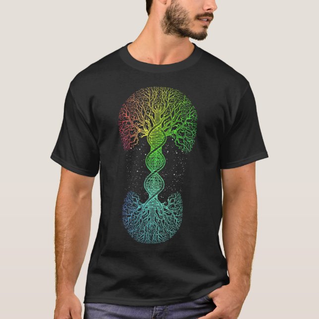 Camiseta Dna Tree Of Life Science Of Genetics Earth Day (Frente)