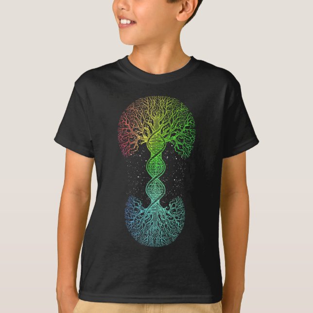 Camiseta Dna Tree Of Life Science Of Genetics Earth Day (Frente)