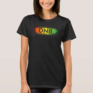 Camiseta DNB Tambor e Baixo Junglist Vermelho Amarelo Verd
