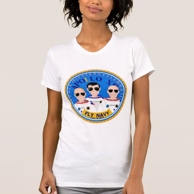 Camiseta do 12 50.º aniversário da Apollo Hipstere (Frente)