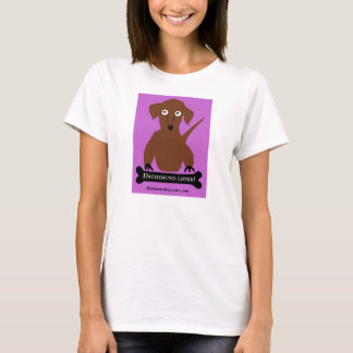 Camiseta Do "amante Dachshund" no rosa