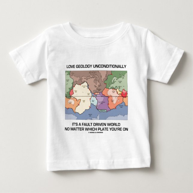 Camiseta Do amor da geologia mundo conduzido falha (Frente)