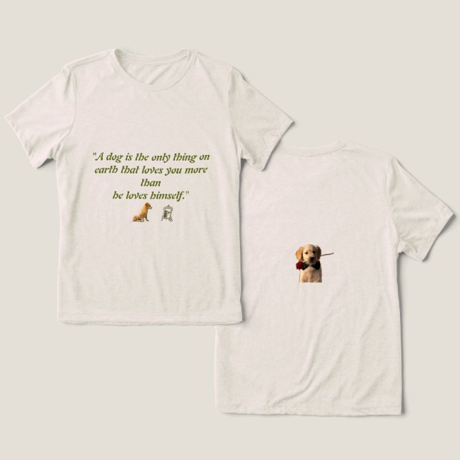 Camiseta do Amor de Cachorro (Design Frente e Verso)