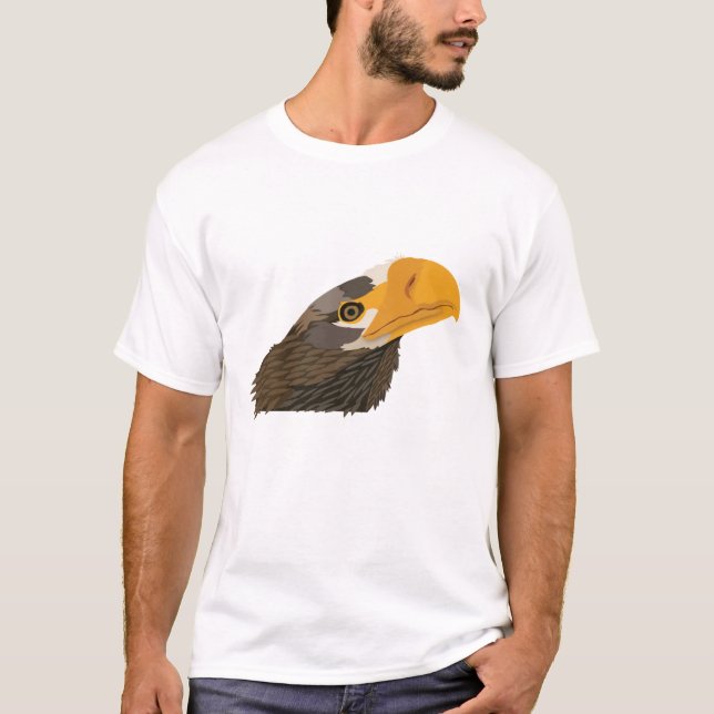 Camiseta do Animal Ave Águia Marinha (Frente)