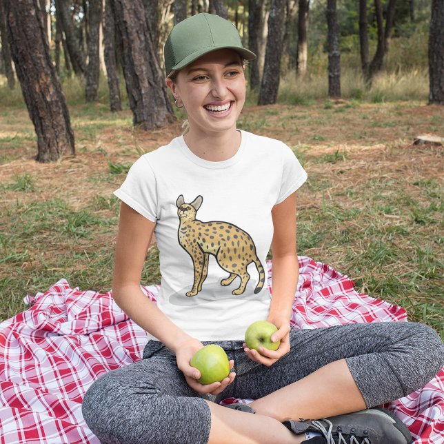 Camiseta do Animal Serval (Criador carregado)