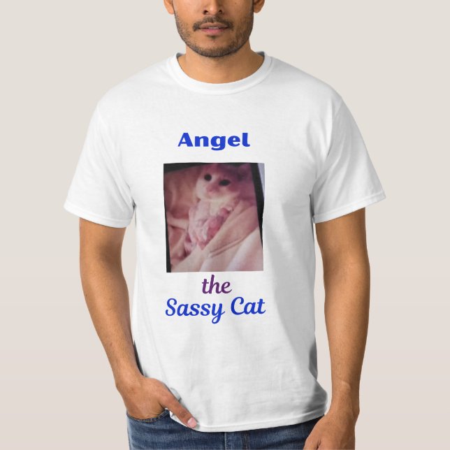 Camiseta do Anjo o Gato Atrevido (Frente)