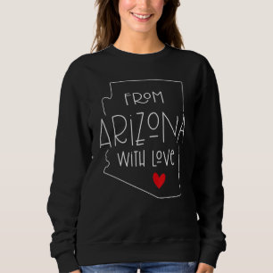 Camiseta Do Arizona com amor Mapa do estado marido esposa V