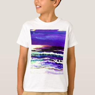 Camiseta Do "arte do oceano de CricketDiane do mar da noite