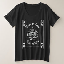 Camiseta do Ás de Espadas Carta de Baralho