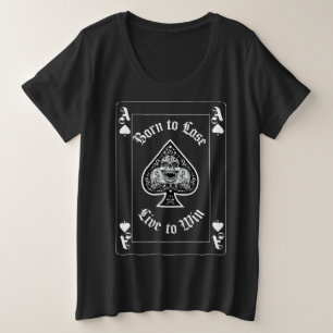 Camiseta do Ás de Espadas Carta de Baralho