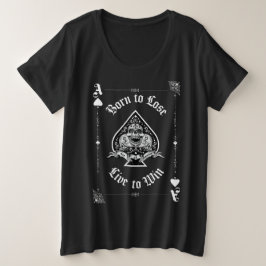 Camiseta do Ás de Espadas Carta de Baralho