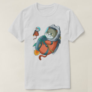 Camiseta do Astronauta de Gato