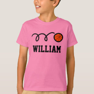Camiseta do basquetebol para o nome dos miúdos do