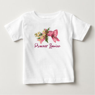 camiseta do bebê do buquê das flores wihte