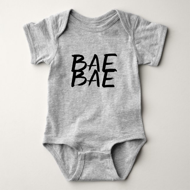 Camiseta Do bebê engraçado na moda do hipster dos bae de (Frente)