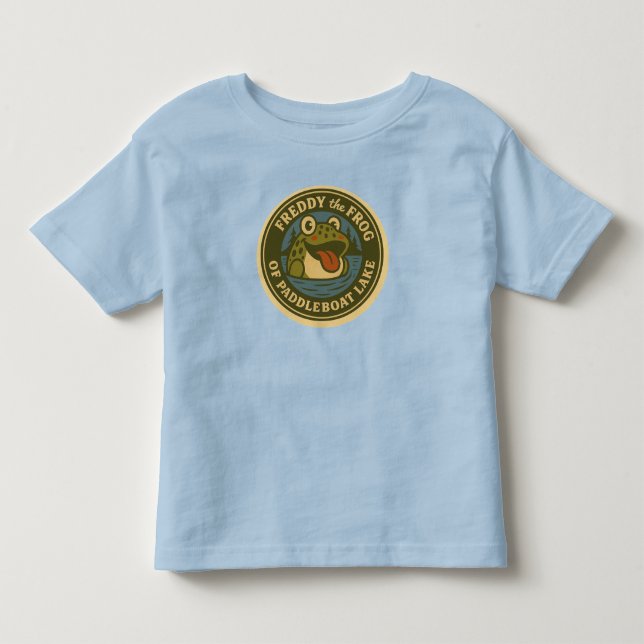 Camiseta do Bebê Freddy Frog Tee do Lago Paddleboa (Frente)