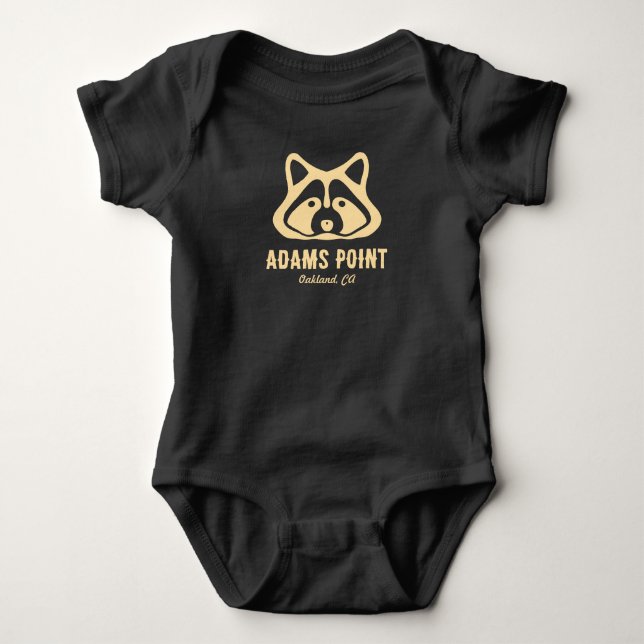 Camiseta do Bebê Guaxinim do Adams Point (Frente)