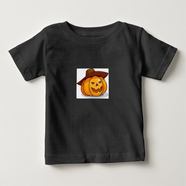 Camiseta do Bebê Halloween Jack-O-Lanterna (Frente)