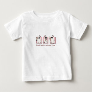 Camiseta do bebê Kawaii Halloween - Fofo e mestiço