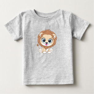 Camiseta do Bebê Leão Fofo
