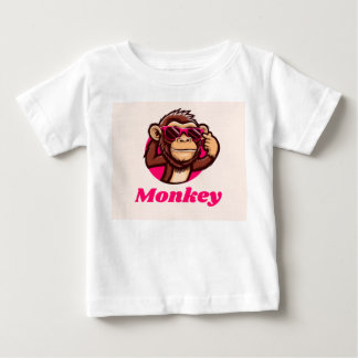 camiseta do bebê macaco legal