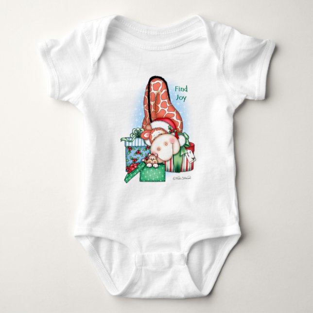Camiseta Do "bebê Onsie da alegria achado" de BaZooples (Frente)