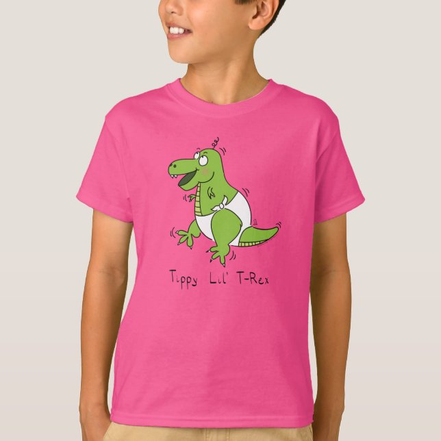 Camiseta do Bebê Tippy T-Rex Dinossauro Criança (Frente)