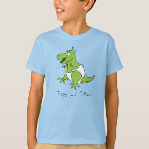 Camiseta do Bebê Tippy T-Rex Dinossauro Criança