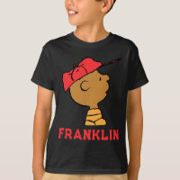 Camiseta do Boné de Beisebol do Franklin Peanuts