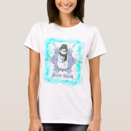 Camiseta do Boneco de Neve Floco de Neve da Vovó