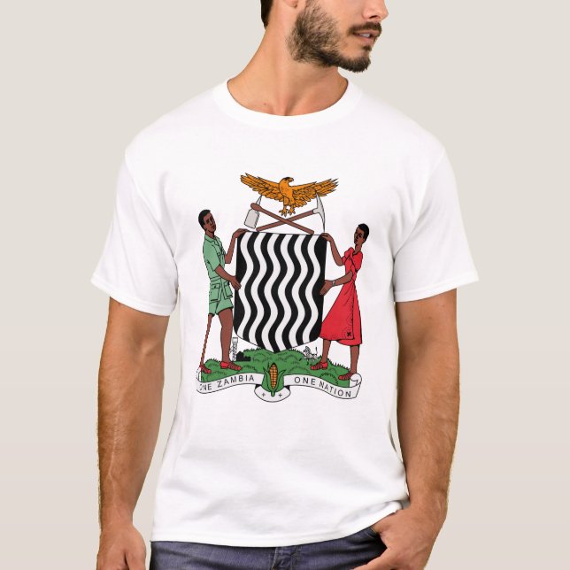 Camiseta do brasão da Zâmbia (Frente)