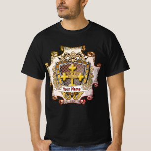 Camiseta do Brasão de Armas da Família Valor Sobre