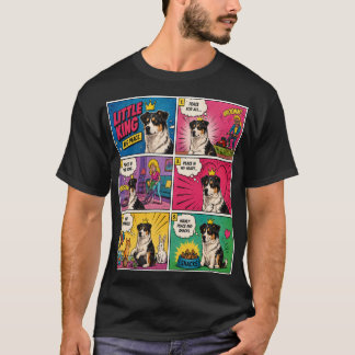 Camiseta do cachorro de quadrinhos Little King Big