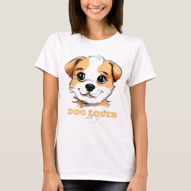 Camiseta do Cachorro Lover para todos os amantes d (Frente)