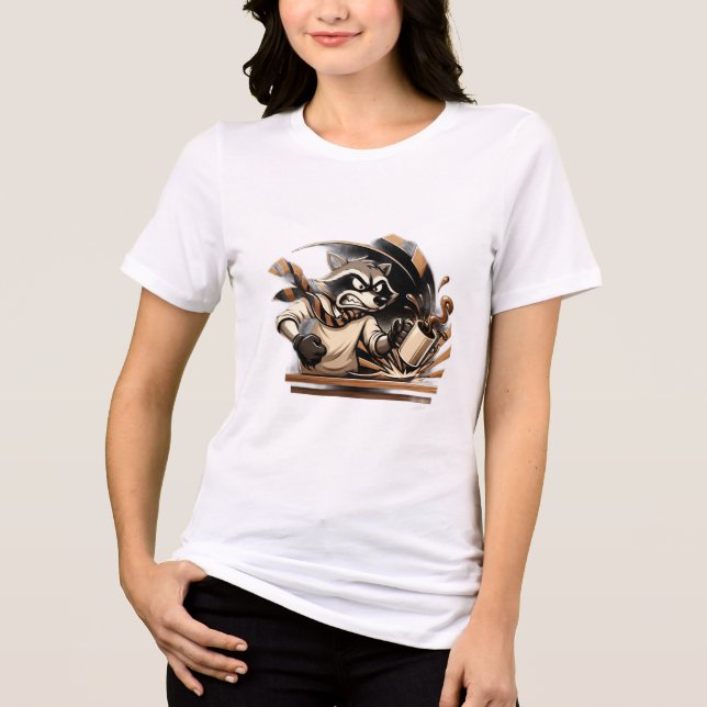 Camiseta do Café do Guaxinim (Frente)