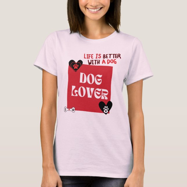 Camiseta Do Cão Lover - Presente Perfeito Para Pai (Frente)