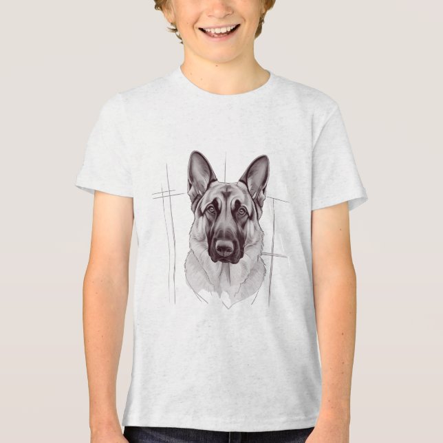 Camiseta do Cão Pastor Alemão (Frente)