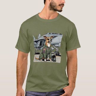 Camiseta do cão piloto de combate