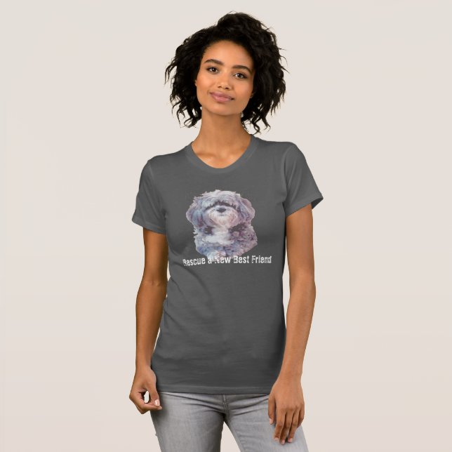 Camiseta do Cão Resgatado (Frente Completa)