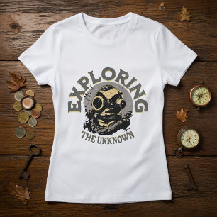 Camiseta do Capacete de Mergulhador Retro Vintage