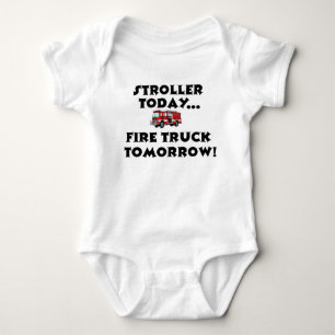 Camiseta Do carrinho de criança Firetruck hoje… amanhã!