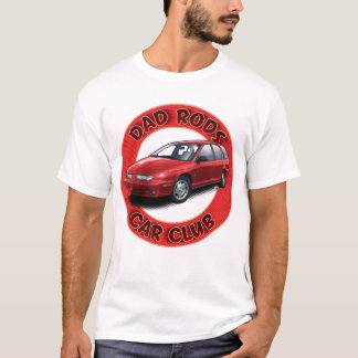 Camiseta do Carro Wagon Saturn Red do Dad Rods Car