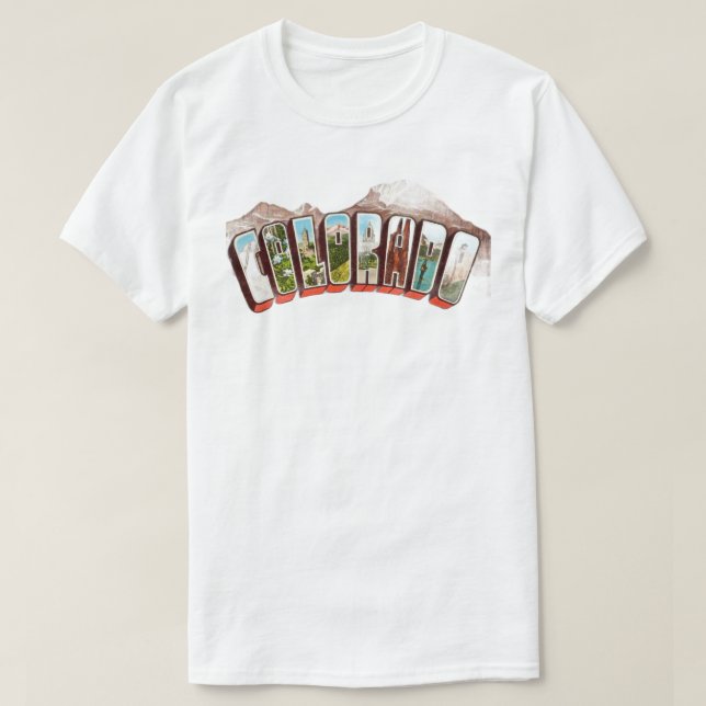 Camiseta do Cartão Postal do Colorado (Frente do Design)