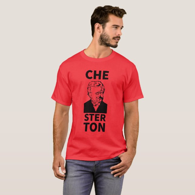 Camiseta do Chesterton dos homens (Frente Completa)
